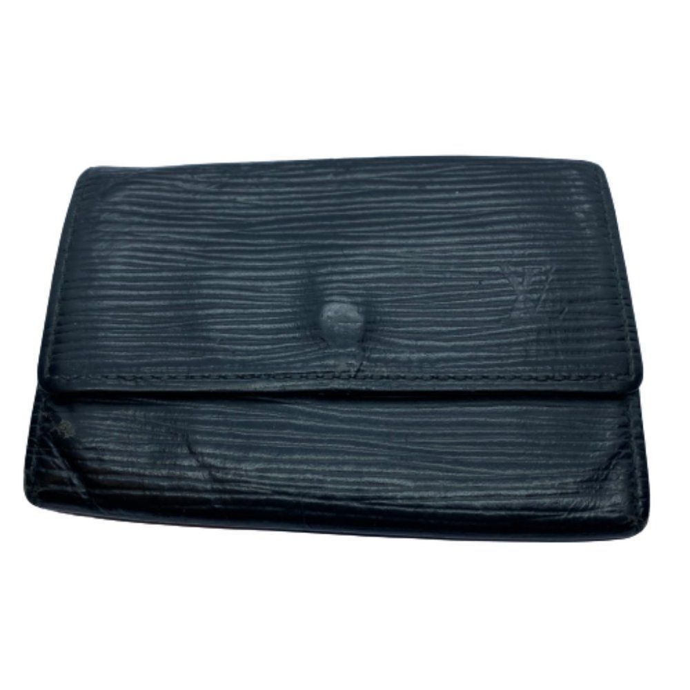 Louis Vuitton Vintage Black Epi Leather Trifold 6 Key Case